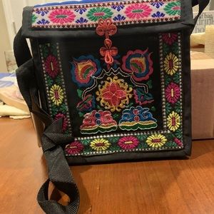 Asian inspired over the shoulder bag